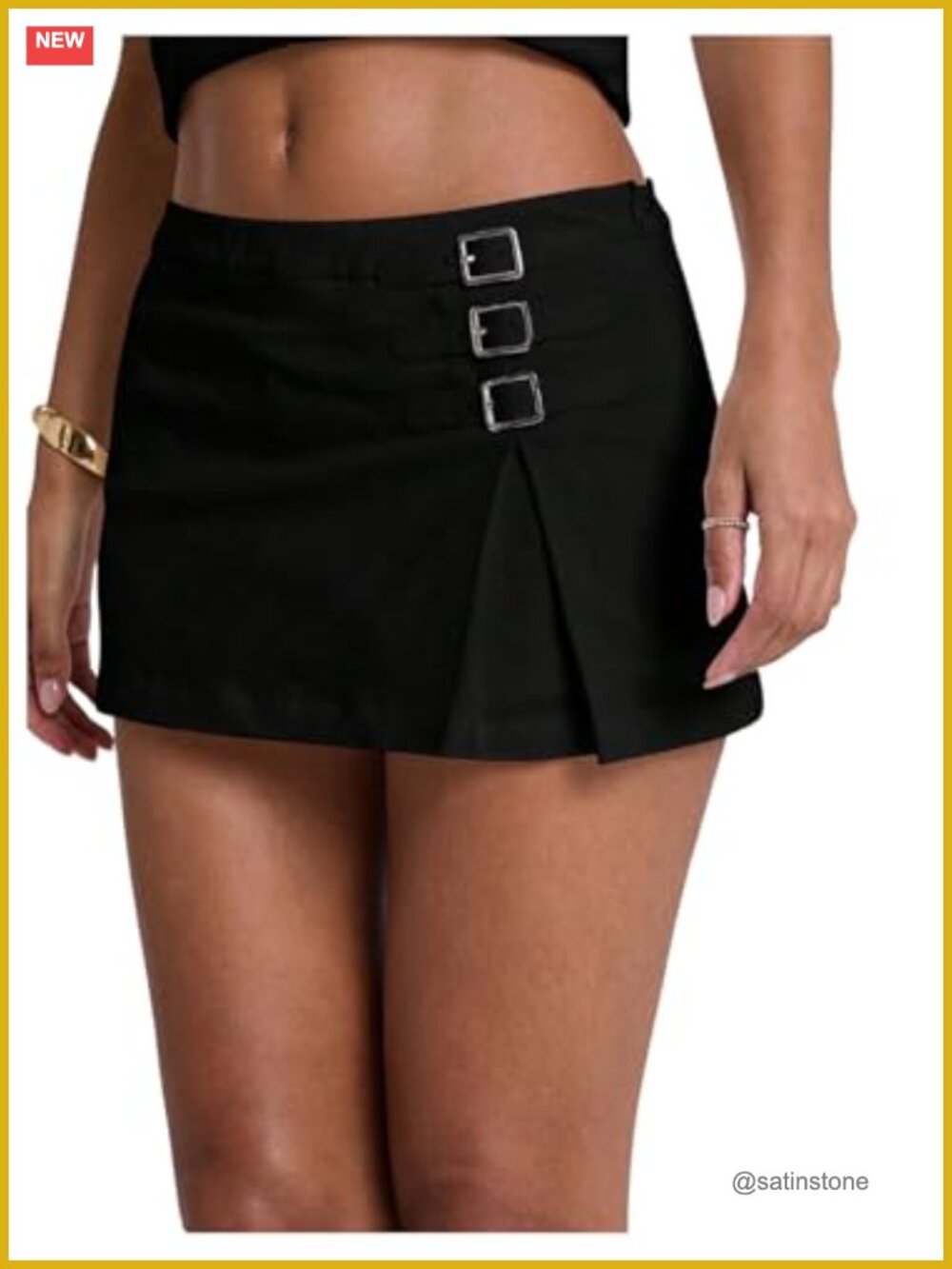 Y2K Low Waist Mini Skirt Buckle Night Out Party Bodycon Skirt